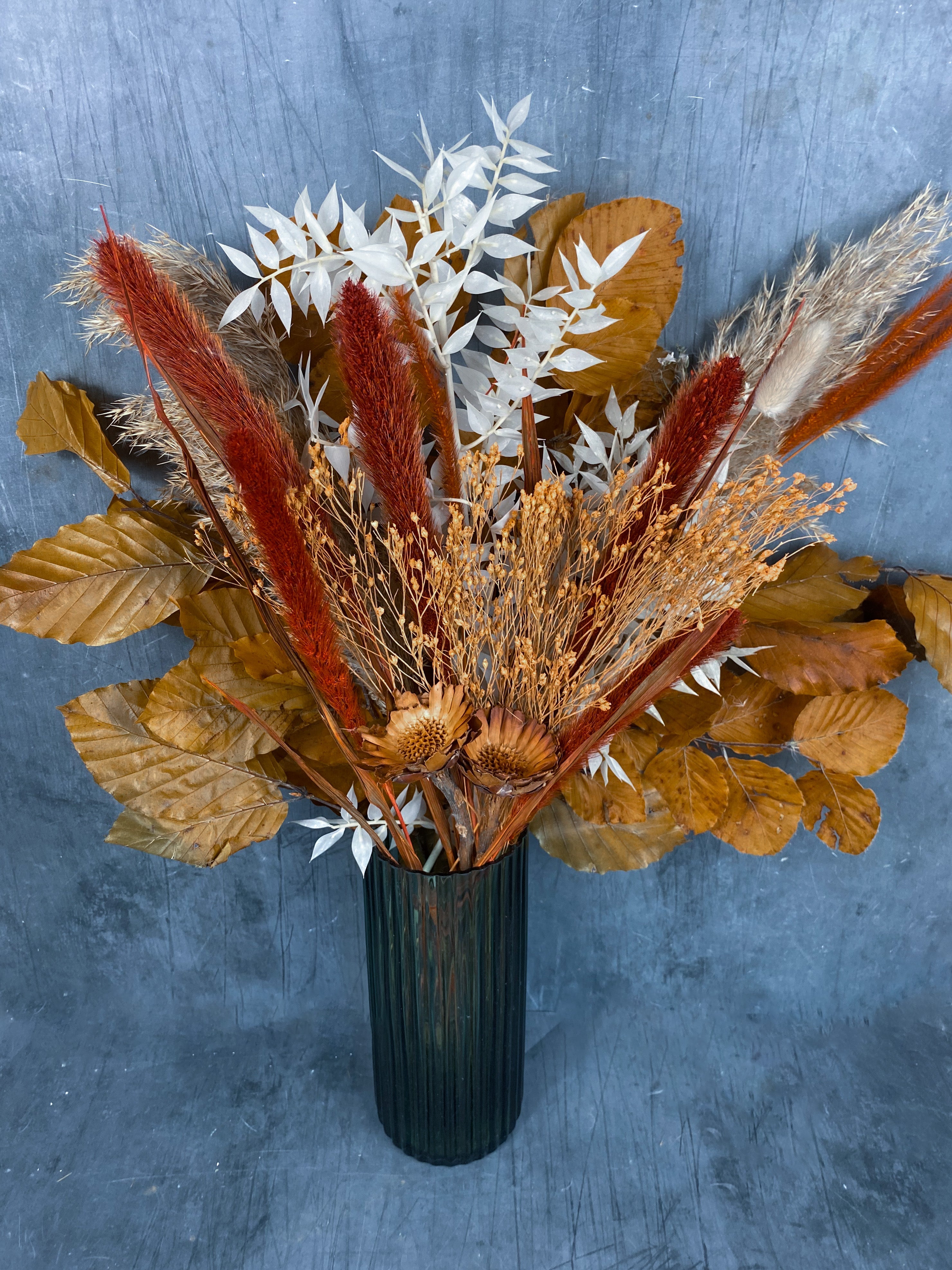 Viola dried flower bouquet