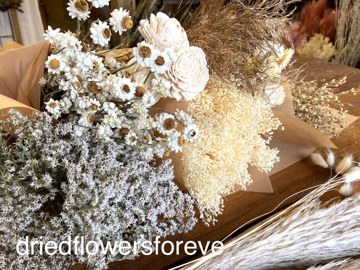 Bulk Flowers - Ivory White & Gold