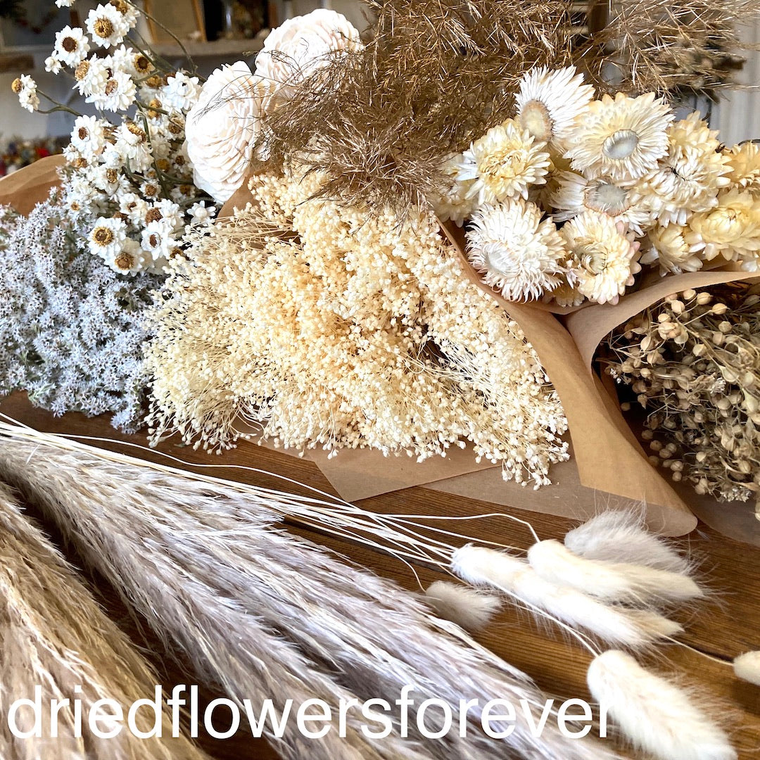Bulk Flowers - Ivory White & Gold